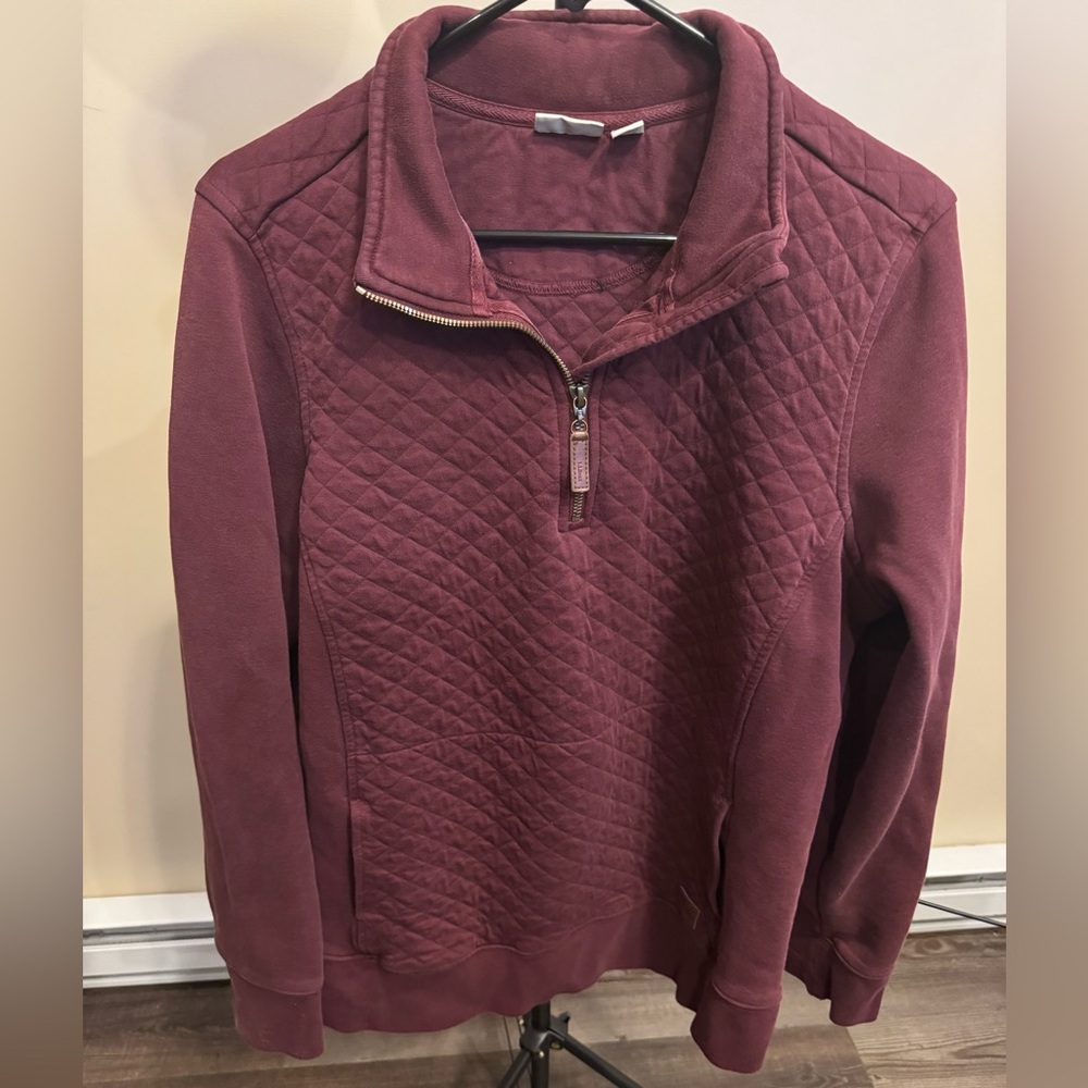 Women’s LLBean Quilted Burgundy Pullover